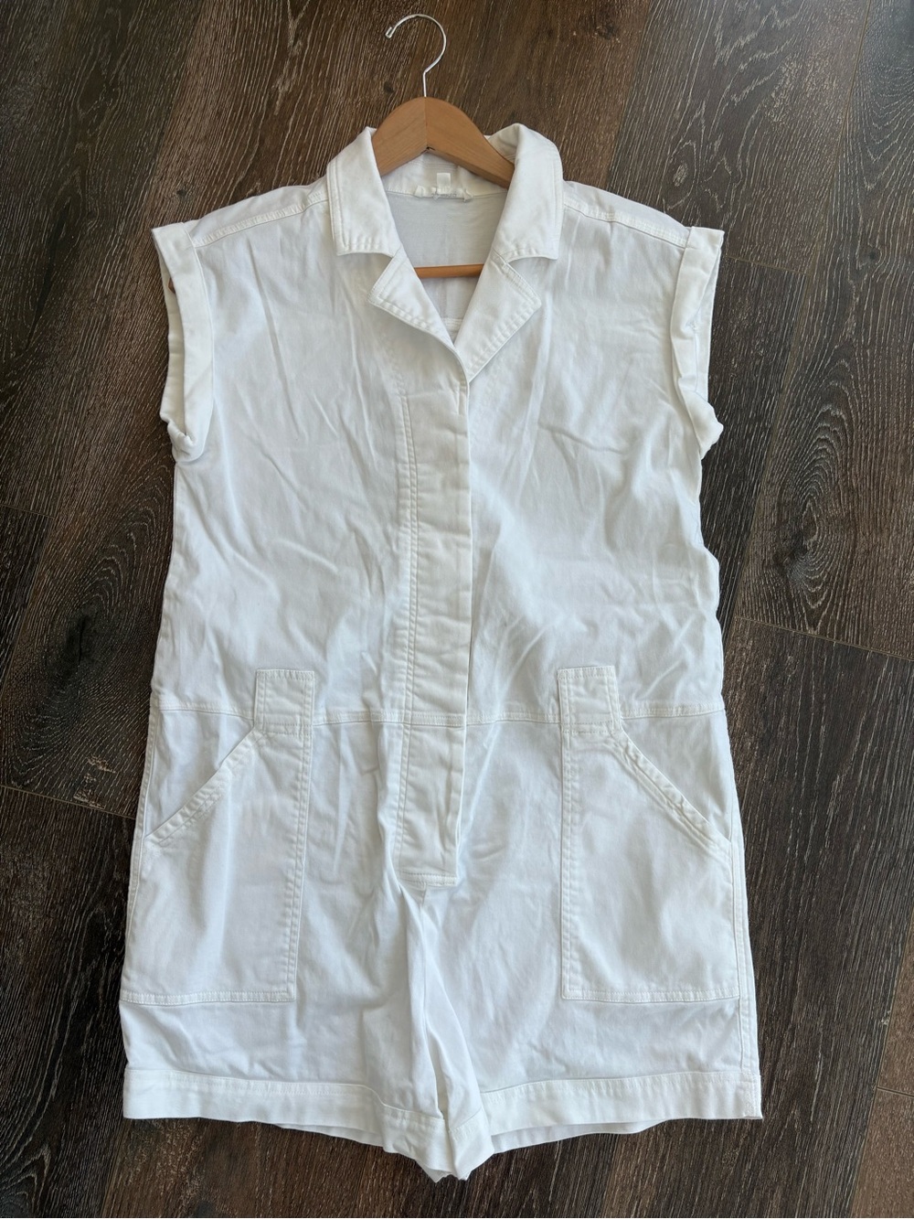 Splendid White Capped Sleeve White Cotton Romper Size XS